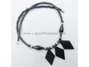 18inch Hematite Pendant Beads Necklace